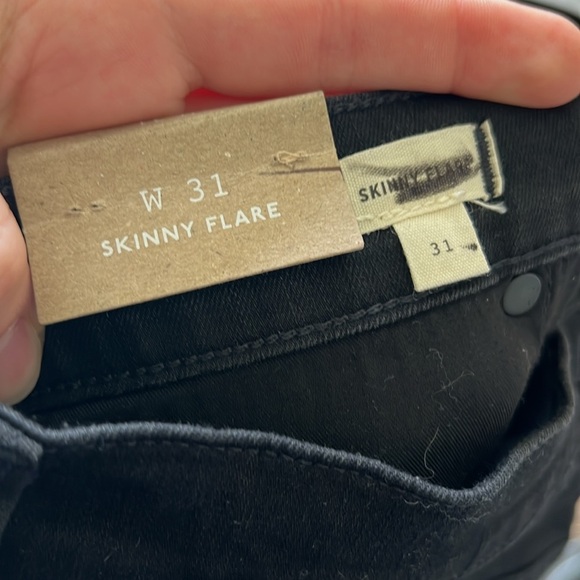 Madewell Skinny Flare Jeans in Black Frost Wash - Picture 13 of 15